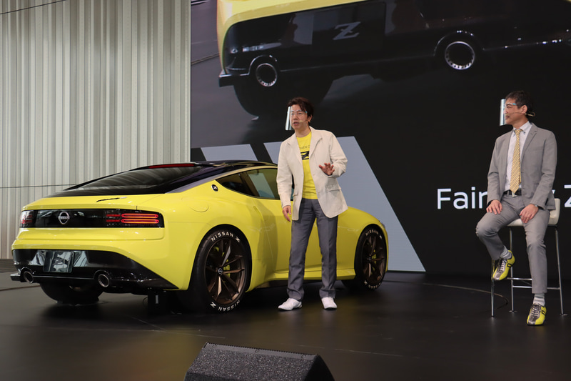 日産の入江慎一郎氏（左）、田村宏志氏（右）の2人が参加した「フェアレディZ プロトタイプ スペシャルトークショー」開催