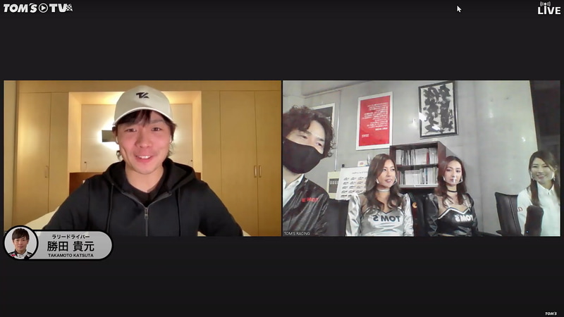 TOYOTA GAZOO RacingからWRCにフル参戦するラリードライバーの勝田貴元選手。滞在中のヘルシンキからモンテカルロラリー参戦のため、モナコへ向けて出発する1時間前というタイミングでの登場