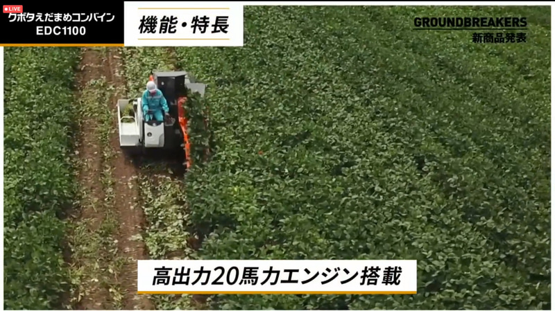 えだまめコンバインのEDC1100