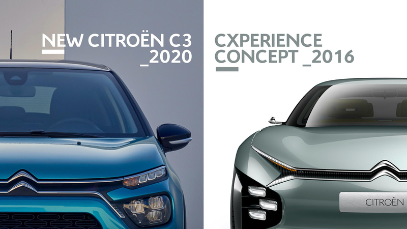 「CXPERIENCE CONCEPT」をモチーフとし、SUVのようなデザイン要素を加えることで「キュート」と「タフネス」という相反する概念を同居させるデザインとした