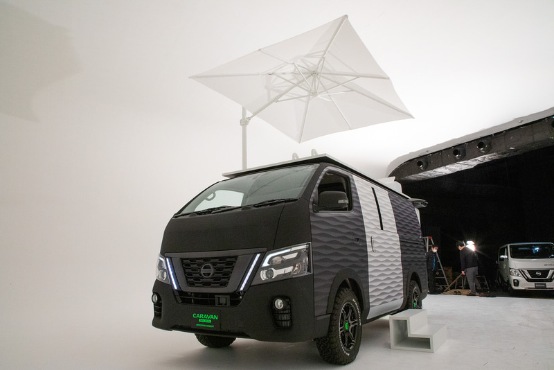 NV350 キャラバン オフィスポッド コンセプトはNV350 キャラバンをベースにした新しい仕事環境を提案するコンセプトモデル