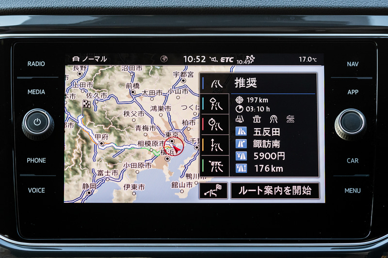 東京～長野間の総走行距離は197km。首都高速道路の五反田ICから乗って4号新宿線経由で中央道（中央自動車道）を走る予定だったが、大橋JCTから高井戸ICが断続9kmの渋滞！　そのため大橋JCTから3号渋谷線を経由し、東名高速道路、圏央道（首都圏中央連絡自動車道）を経て中央道に入る算段に