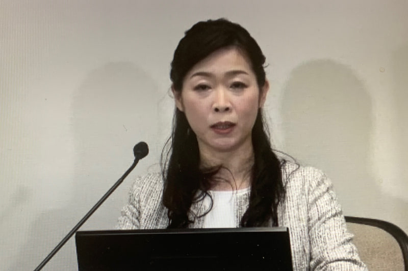 開発主査の竹内さん。マツダでは女性初の主査だと思います。技術畑をずっと歩んでこられました。走りにもこだわりを持っています