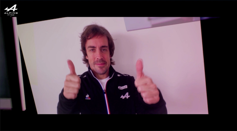 アロンソ選手はこのサムアップ動画でだけ出演