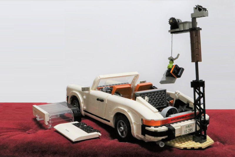 家にあったレゴを使ってエンジンハンガー的なのを演出してみました