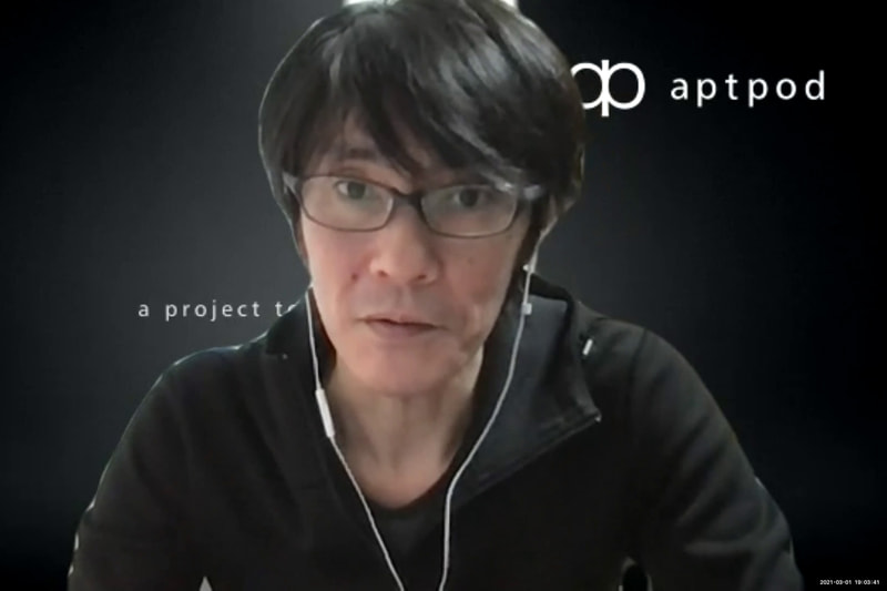 オンラインで説明会を行なった株式会社アプトポッド 代表取締役 坂元淳一氏