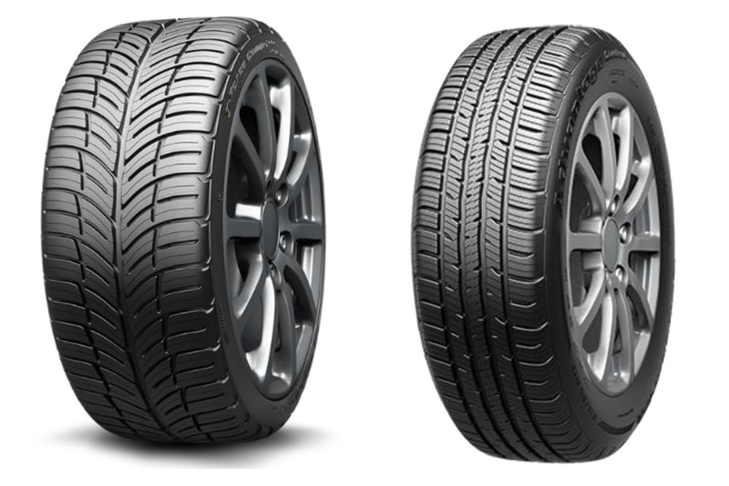 BFGoodrich g-FORCE COMP-2 A/S PLUS（左）、Advantage Control（右）