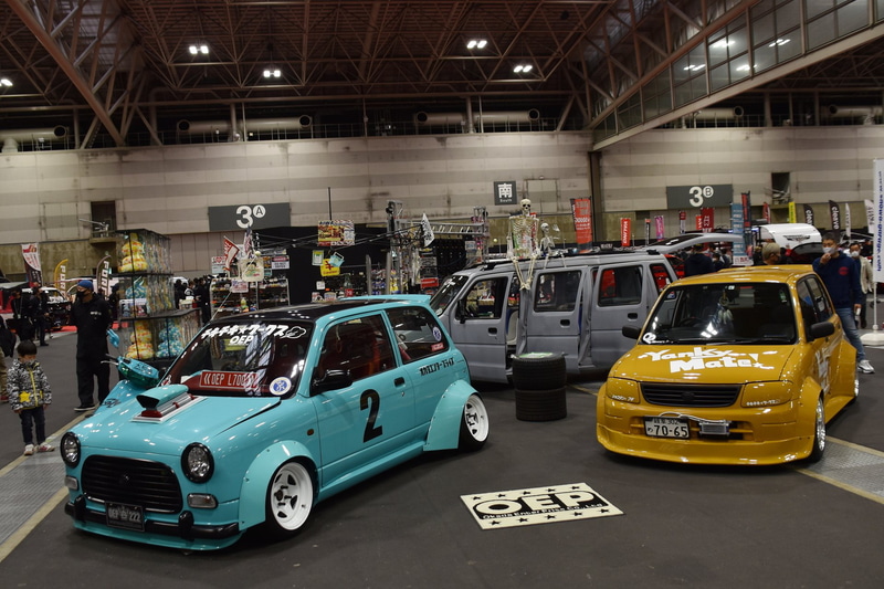 各種カスタムから街道レーサールックのマシンまで幅広く展示