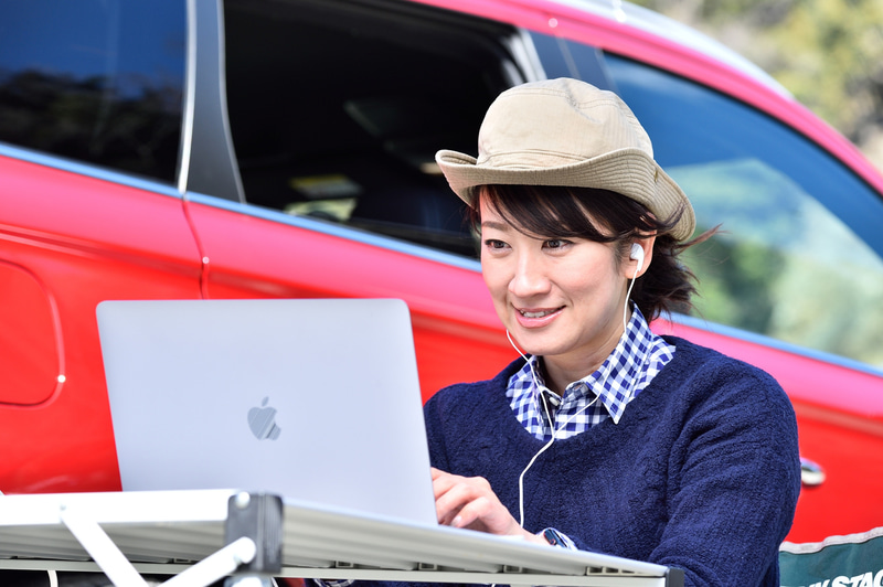 普段とは違う大自然の中で原稿を書くのは新鮮