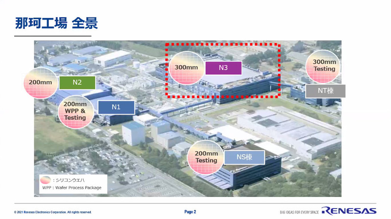 那珂工場の全景、今回火災が発生したのはN3棟