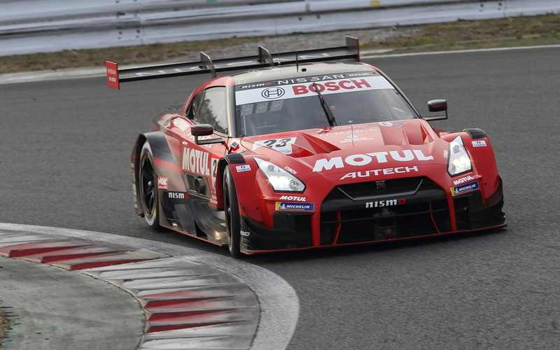 3番手のタイムをマークした23号車 MOTUL AUTECH GT-R（松田次生/ロニー・クインタレッリ組、MI）