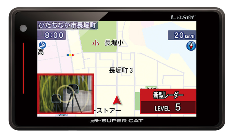 フルカラー液晶ディスプレイはワイド3.6インチ、外形寸法（突起部除く）は106×60×17mm（幅×高さ×奥行）、本体重量は約115g（SDカード含む）、本体動作温度範囲はマイナス20℃～＋85℃