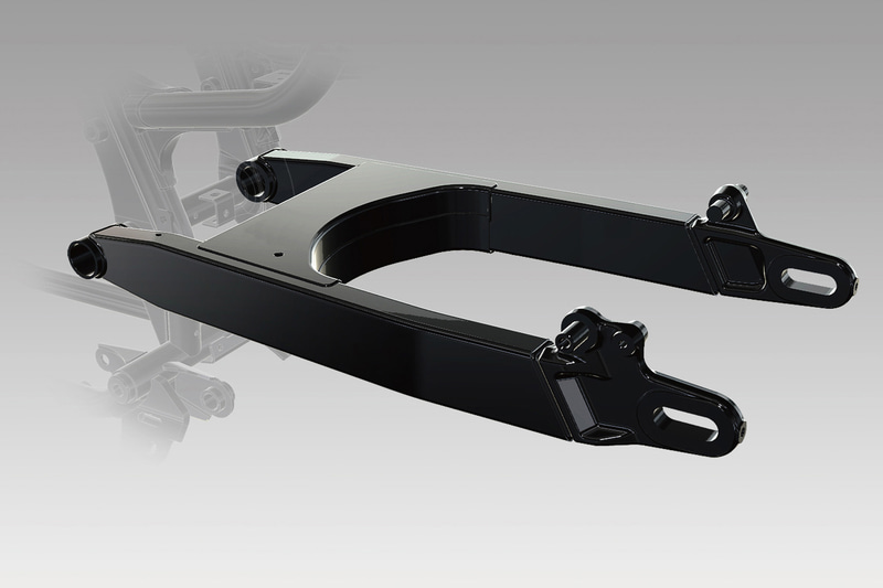 新設計のセミダブルクレードル形式のフレーム