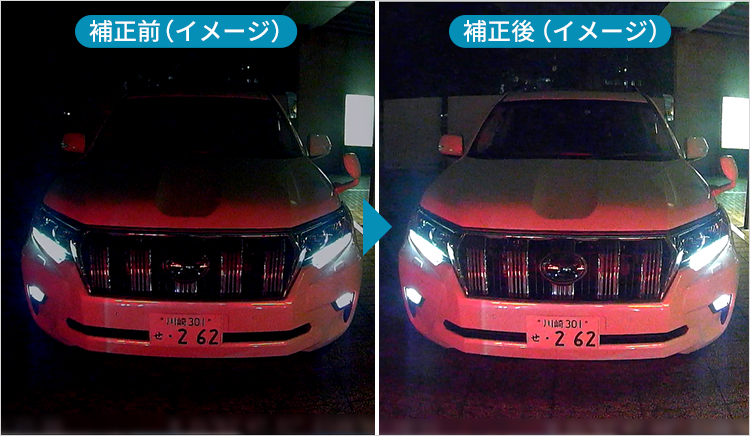 リアがスモークガラスであっても、個別に明るさを調整可能