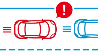 前方車接近警告