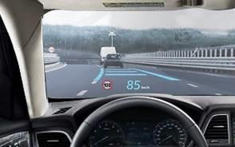 HUD（ヘッドアップディスプレイ）のイメージ