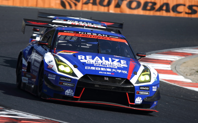 GT300を優勝した56号車 リアライズ日産自動車大学校 GT-R（藤波清斗/ジョアオ・パオロ・デ・オリベイラ、YH。2020年のチャンピオンマシン