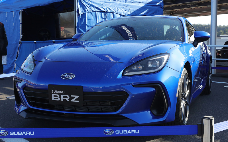 岡山国際サーキットに展示されたスバル新型「BRZ」