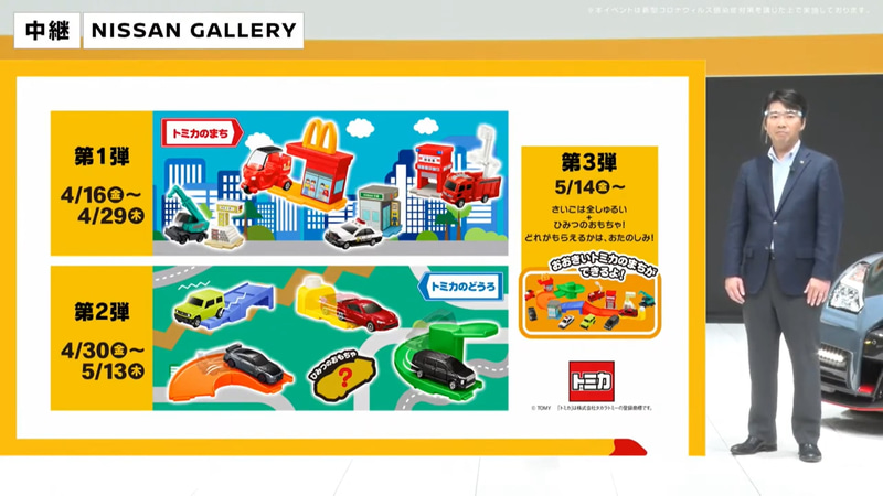 今回のハッピーセットは4月16日から第1弾、4月30日から第2弾、5月14日から第3弾となる