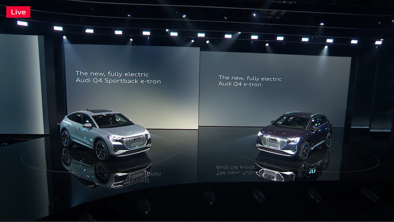 Q4 e-tron（右）、Q4 Sportback e-tron（左）