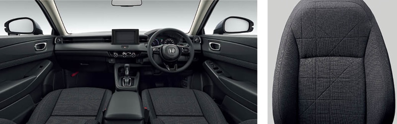 e：HEV X（2WD）のインテリア。シートはファブリック