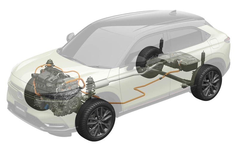 e：HEVシステム配置説明