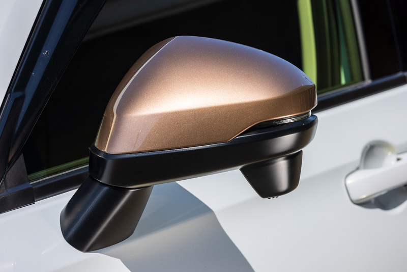 ドアミラーカバーもカッパーブラウン