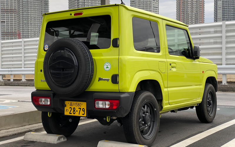 カレコのカーシェアリングで借り出した「ジムニー」