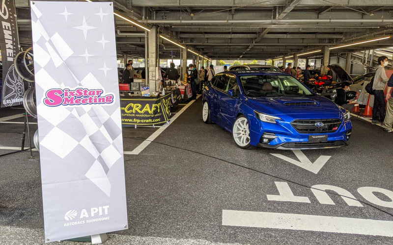 立体駐車場1階にて、シックススターミーティング 2021春を開催