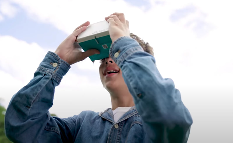 無料の専用VRアプリとオプションのVRビューワー（DC6）を使えば手軽にVR動画を楽しめる