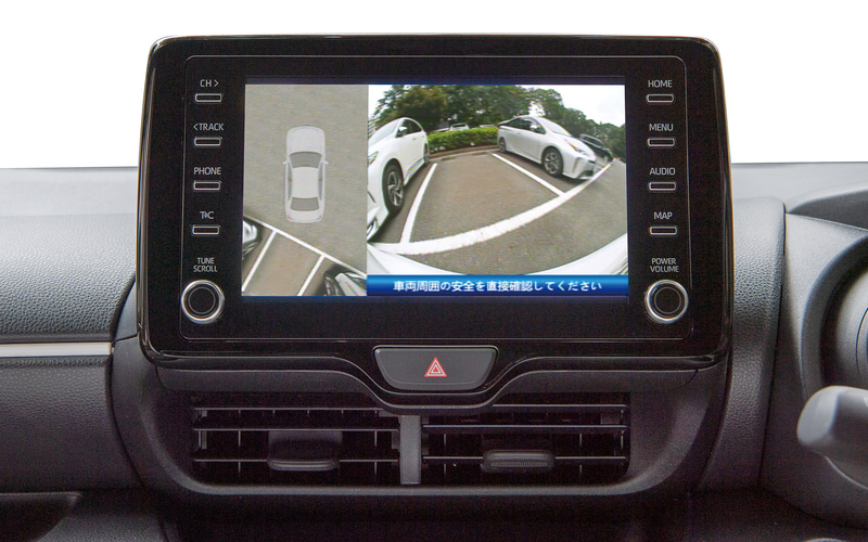 SKY812ではリアカメラ1つで真上から見下ろしたような表示を実現