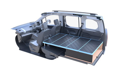 シトロエン、無加工でベルランゴでの車中泊を可能にする「アグレ