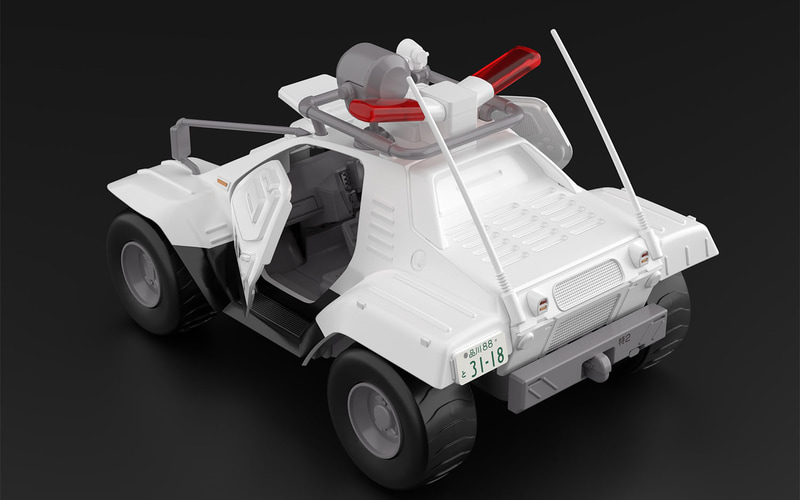 フロントハッチとサイドドアは、それぞれ開放状態を再現可能