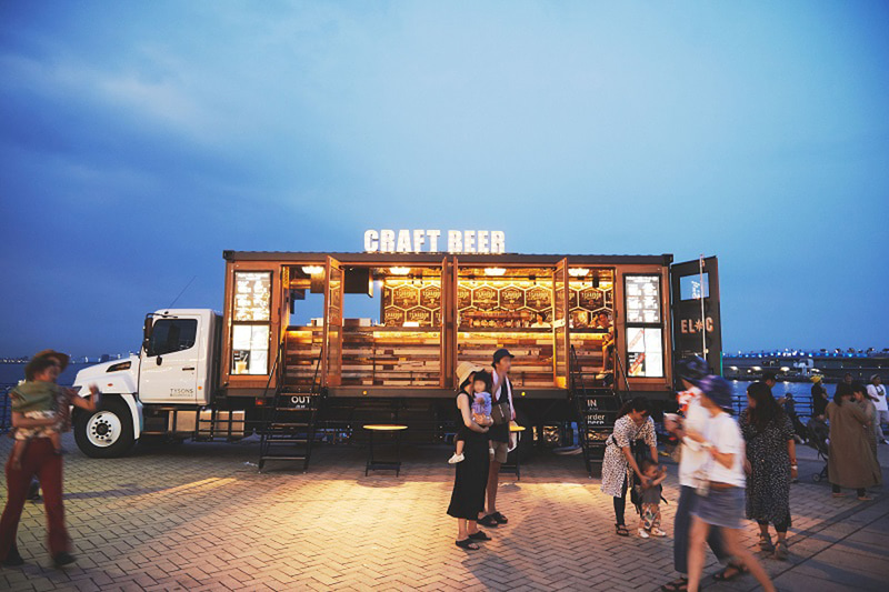 ［移動型クラフトビール販売「EL CAMION」］時間：5月22日9時～23時、5月23日8時～15時、T.Y.HARBOR BREWERYでつくるクラフトビールを販売