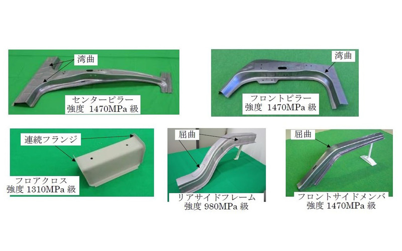 開発工法による超高強度鋼板部品