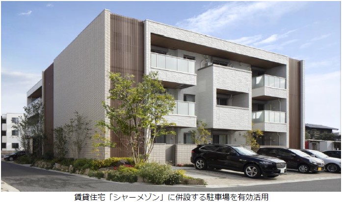 積水ハウスの賃貸住宅「シャーメゾン」併設駐車場でタイムズの駐車場シェアリングサービスとカーシェアリングサービスを展開