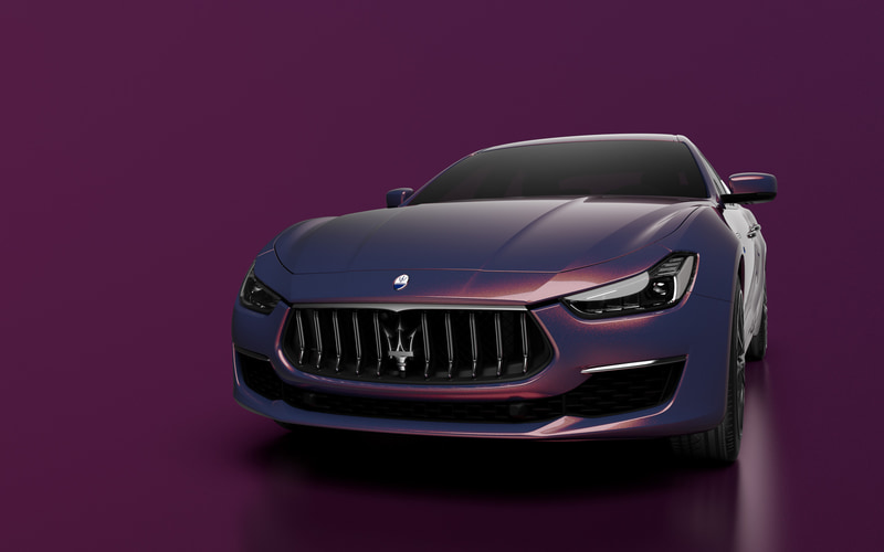 8台限定で販売される「ギブリ ハイブリッド ラブ オーダシャス」。ディジタルオーロラのボディカラーが目を引く