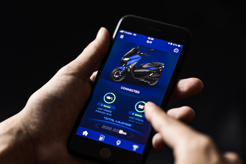 スマートフォンアプリ「YAMAHA Motorcycle Connect（略：Y-Connect）」とペアリングが可能