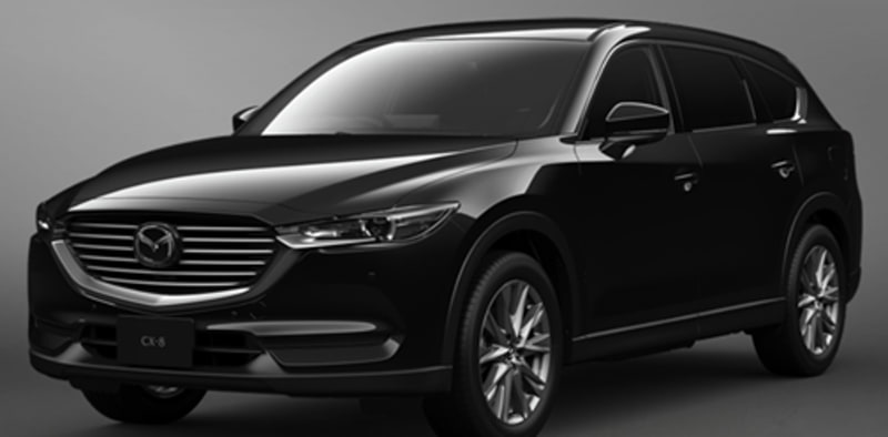 供した車両は、マツダCX-8 XDプロアクティブのボディカラーはジェットブラックマイカ