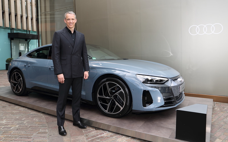 新型BEV（電気自動車）「e-tron GT」のジャパンプレミアに出席したフィリップ・ノアック代表取締役社長