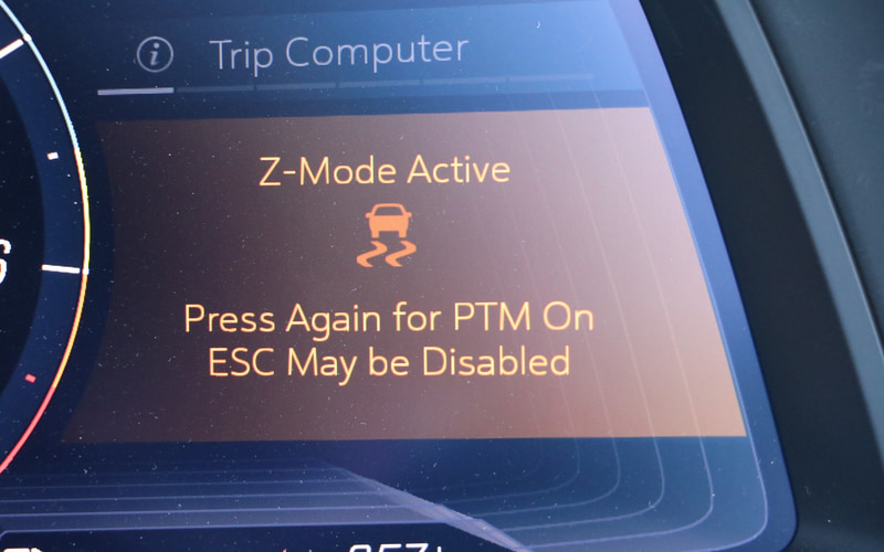 Zモードボタンを押すと表示される警告（ESCが解除される確認）
