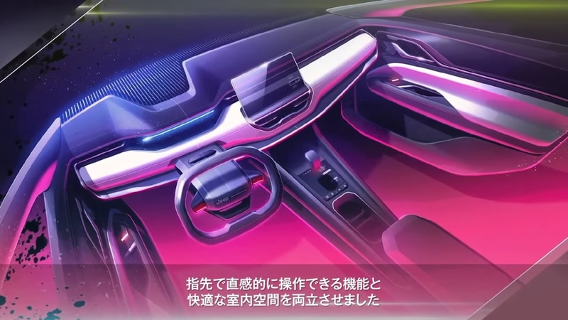 新しいジープ・コンパスのインテリアスケッチ