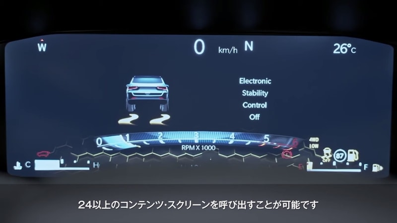 デジタルメーターには24以上のコンテンツ・スクリーンを表示可能