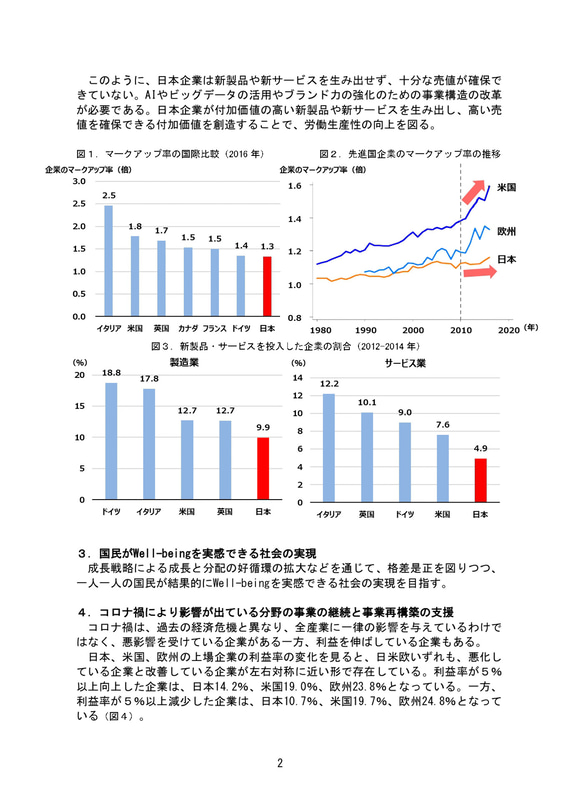 令和3年6月2日成長戦略会議（第11回）配付資料 資料1－1：成長戦略実行計画案