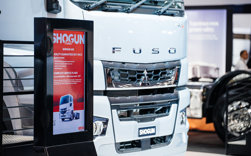 ブリスベン・トラックショーで展示されたオーストラリア向け大型トラック「ショーグン」