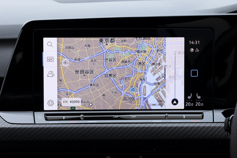 純正インフォテイメントシステムの表示例