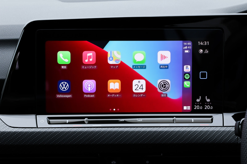 純正インフォテイメントシステムの表示例