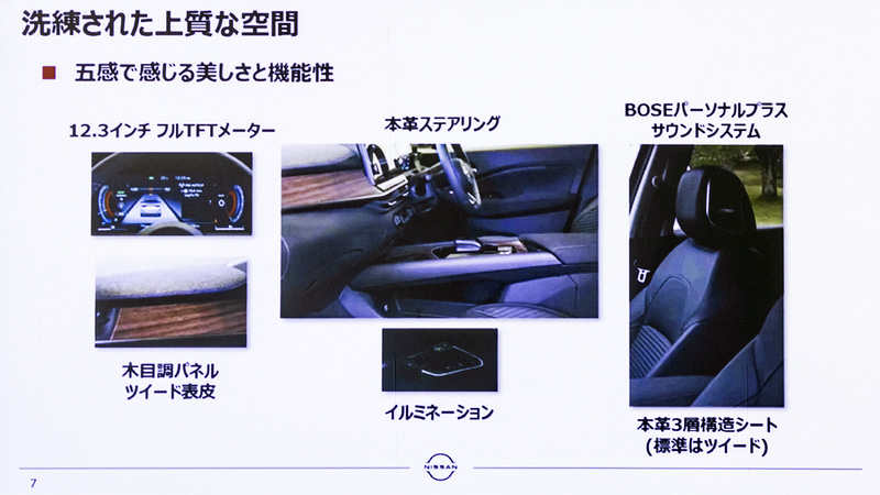 12.3インチフルTFTメーターや木目調パネルなどに採用で洗練された上質な空間に