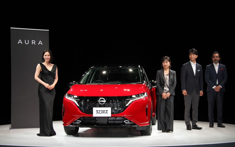 新型「ノート オーラ」の発表会を都内で開催