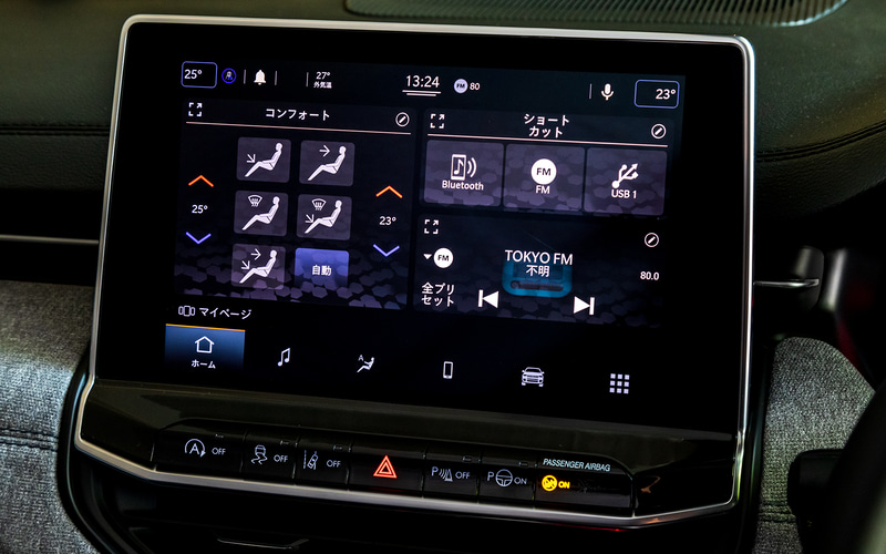 第5世代のUconnect5を搭載した10.1インチ大型タッチスクリーンを新搭載